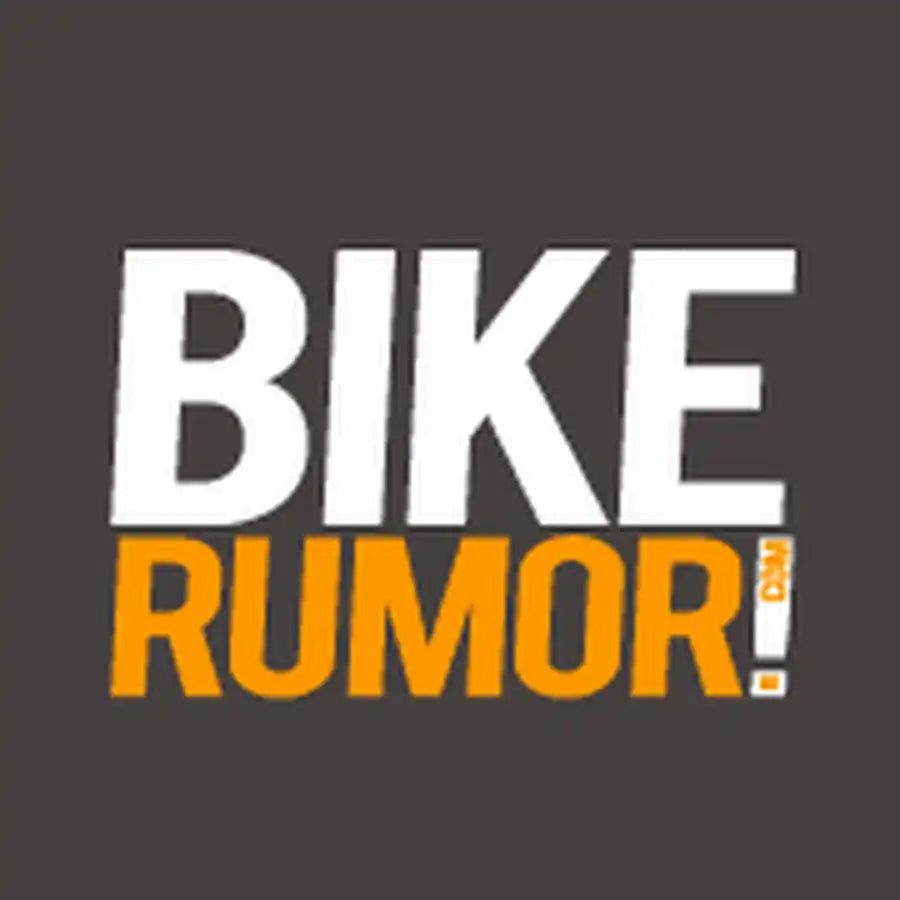 Simple text logo featuring ’BIKE RUMOR’ with ’BIKE’ in white and ’RUMOR’ in orange letters.
