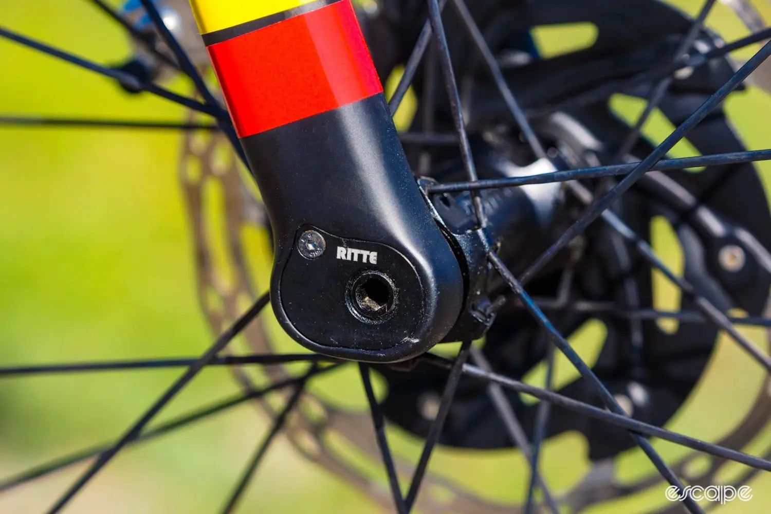 Adjustable fork rake inserts on Ritte Esprit